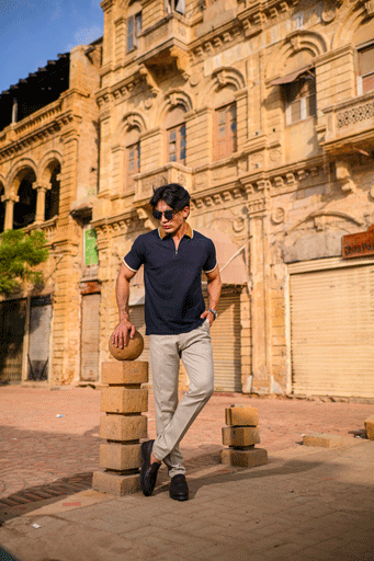 Breathable men’s polo shirt – everyday style by Dropoutwear
