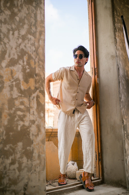Linen Trouser (Off-White)