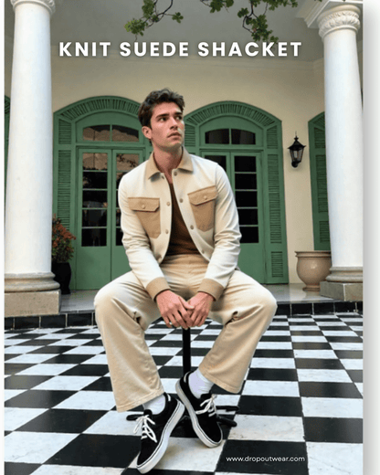 Knitted Suede Shacket